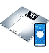 Beurer BF720 Smart Scale for Body Weight, Body Fat, Body Water & More – 400 lb Capacity, Bluetoot...