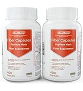 ValuMeds Psyllium Husk Fiber Capsules Supplement (800 Count) Soluble Dietary Colon Support for Wo...