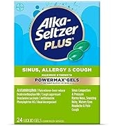 Alka-Seltzer Plus Maximum Strength Power Max Sinus, Allergy and Cough Medicine for Adults and Chi...