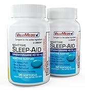 ValuMeds Nighttime Sleep Aid (Twin Pack - 192 Softgels) Diphenhydramine HCl, 50mg Extra Strength ...